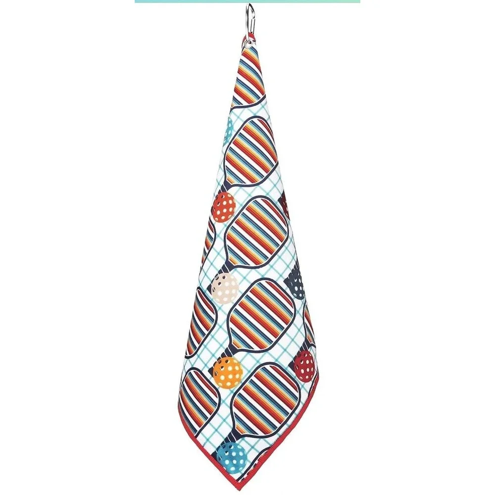 Millie Rose Pickleball Towel | Paddle and Balls Pickleball Towel Super Cute Gift